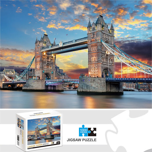 1000 Pieces London Bridge Jigsaw Puzzles, Adults Teens Kids Toys Gift