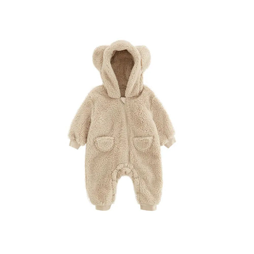 0-2Y Newborn Baby Rompers Spring Autumn Warm Fleece Baby Boys Costume