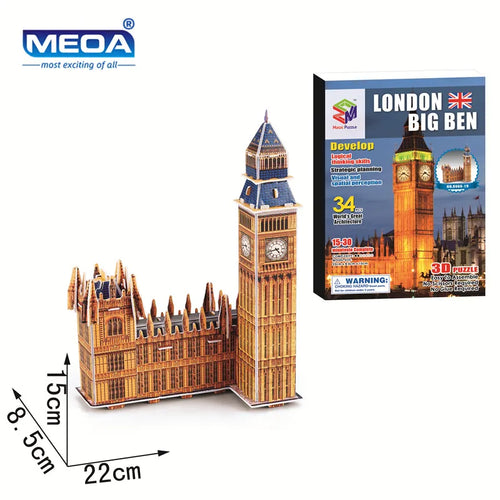 40 Style World Famous Architecture Building 3D Puzzle Model