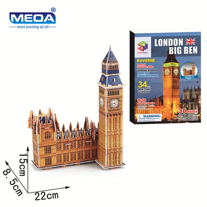 40 Style World Famous Architecture Building 3D Puzzle Model