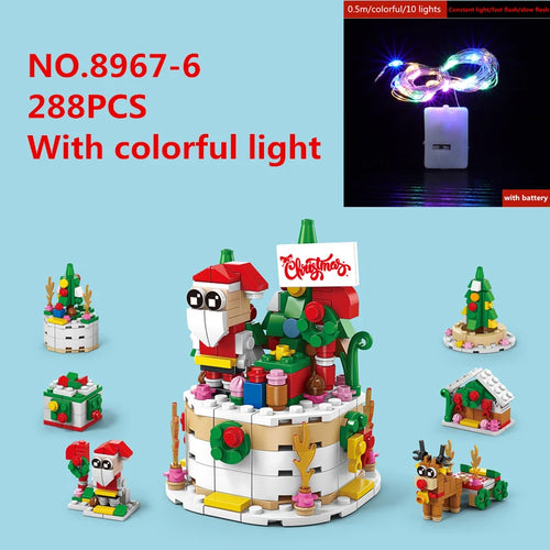 6 In 1 Upgraded Christmas Series Building Blocks Set With Light