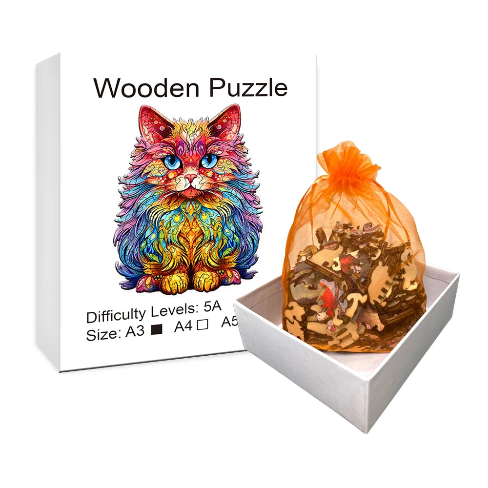 Persian Cat - Wooden Puzzles For Advanced Players - Creative Various