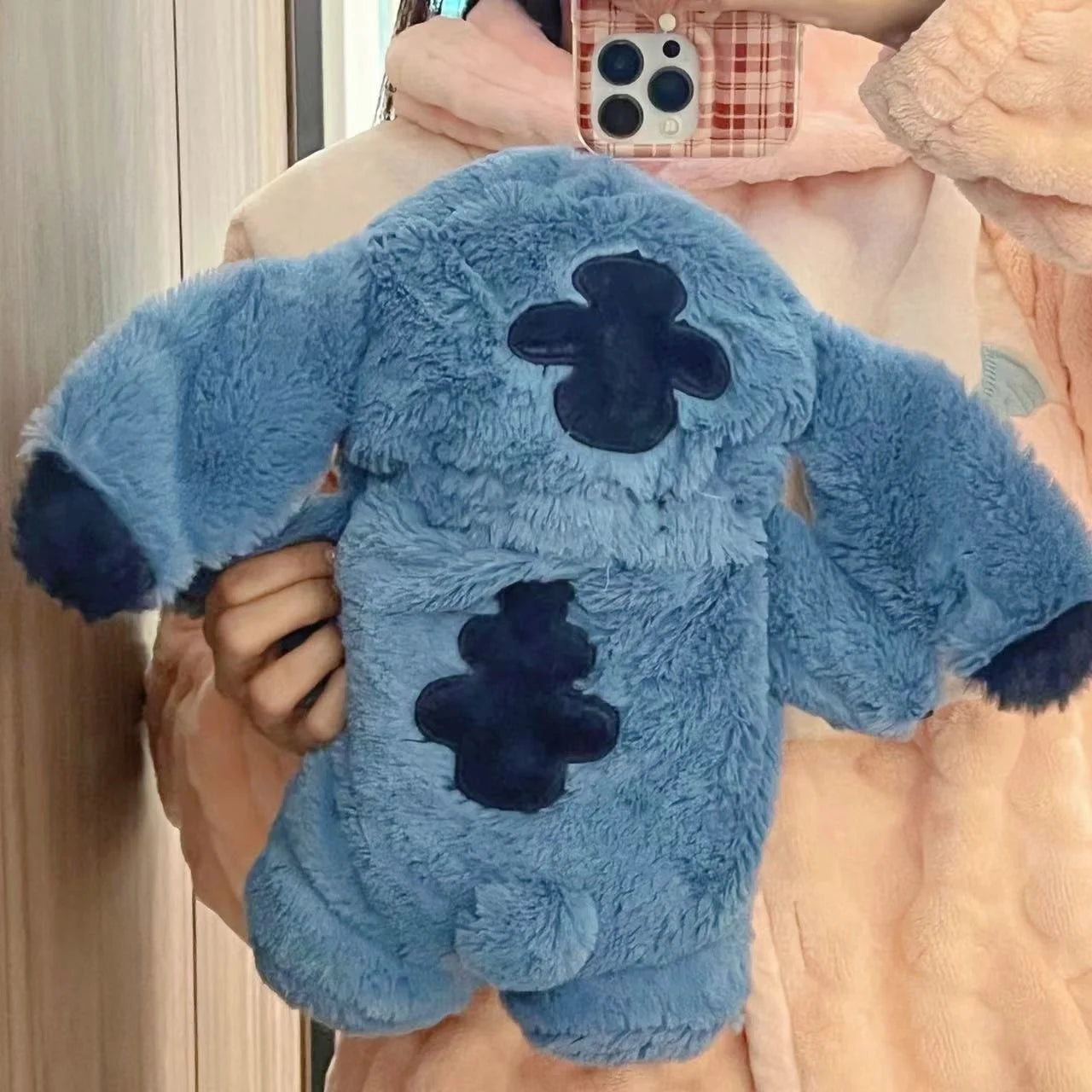 Anime  Kawaii Turo Lilo Stitch Plush Hot Water Bottle Winter Women'S