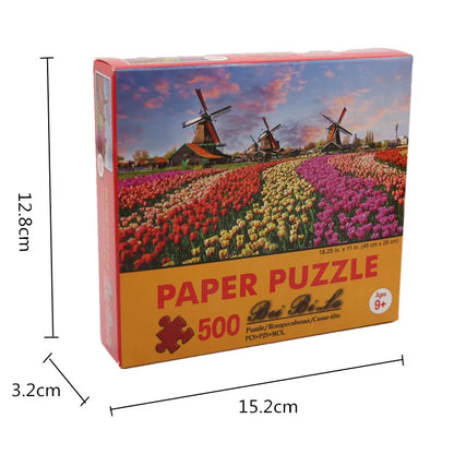 500 Pieces Creative Jigsaw Puzzle Various Landscape Assembling Picture