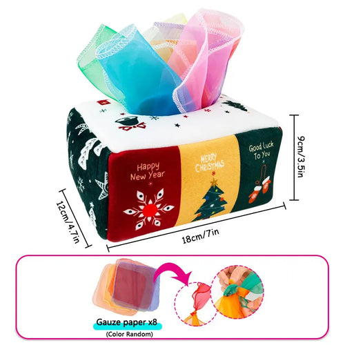 Baby Montessori Boxes Baby Toys Infant Pull Along Magic Tissue Box