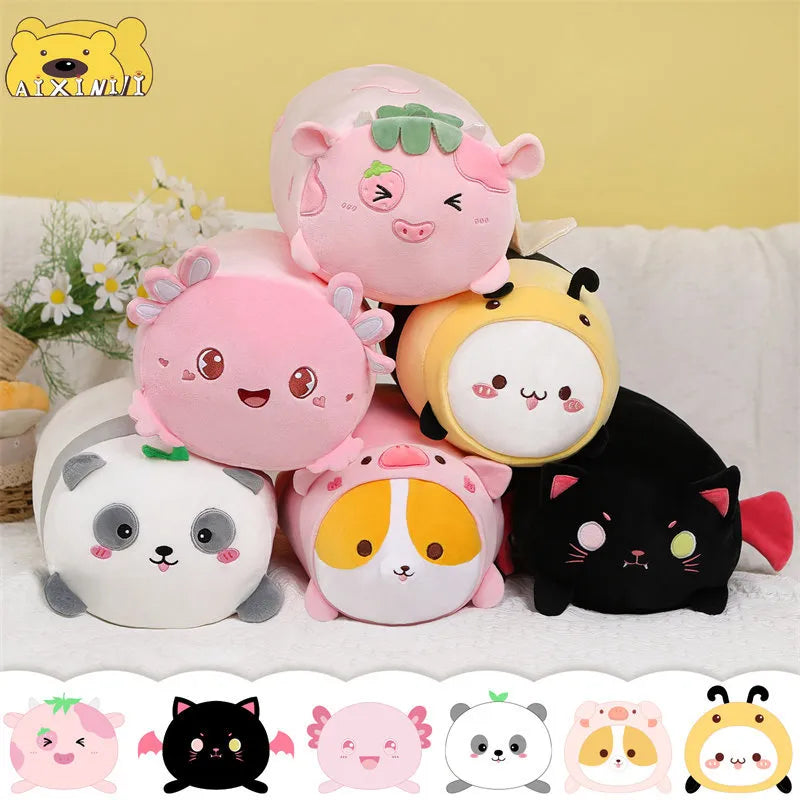 AIXINI Cute Cat Bee Plush Pillow Axolotl Stuffed Animals Plushie Super