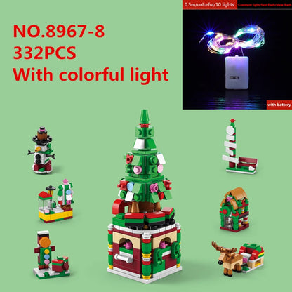 6 In 1 Upgraded Christmas Series Building Blocks Set With Light