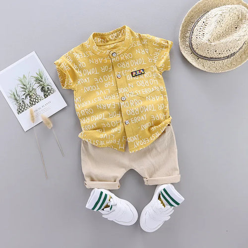 Fashion Baby Boy's Suit Summer Casual Clothes Set Top Shorts 2PCS Baby