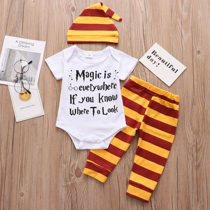 Newborn Baby Clothes 3 Pieces Sets 2023 Halloween Little Wizard