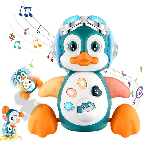 Baby Crawling Toys Musical Penguin Infant Moving Walking Dancing Toys