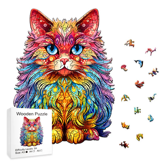 Persian Cat - Wooden Puzzles For Advanced Players - Creative Various