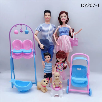 Cute Doll House Stroller Bed Chair Accessories For Barbie 11.5''