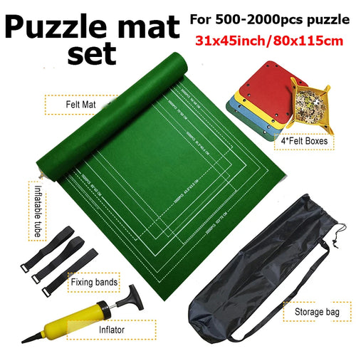 1500-3000pcs Felt Puzzle Mat Set 3color Available Puzzle Playing