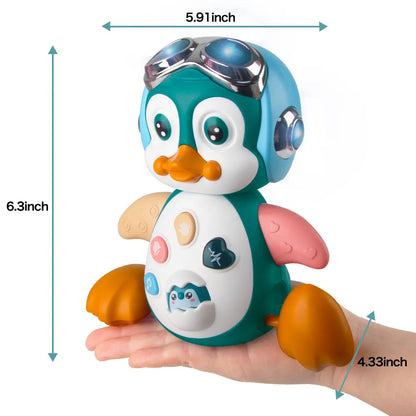 Baby Crawling Toys Musical Penguin Infant Moving Walking Dancing Toys