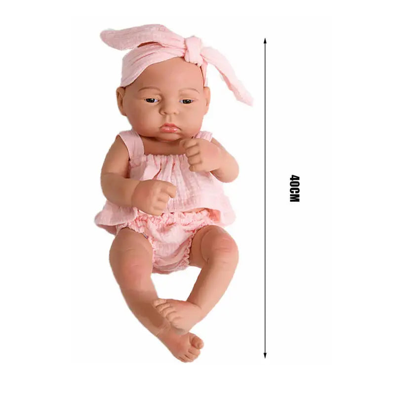 16inch Full Body Silicone Bebe Reborn Doll Soft Dolls Lifelike Baby