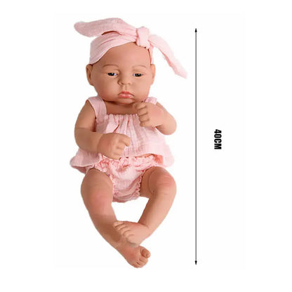 16inch Full Body Silicone Bebe Reborn Doll Soft Dolls Lifelike Baby