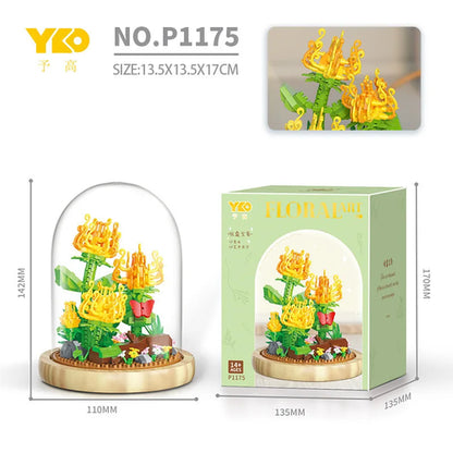 Compatible with LEGO small plot wood flowers, sunflowers, roses,