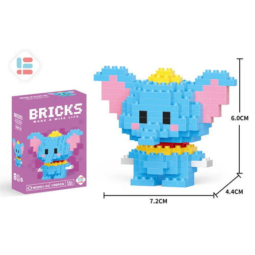 Disney Anime Princess Building Blocks Stitch Mickey Mouse mini Action