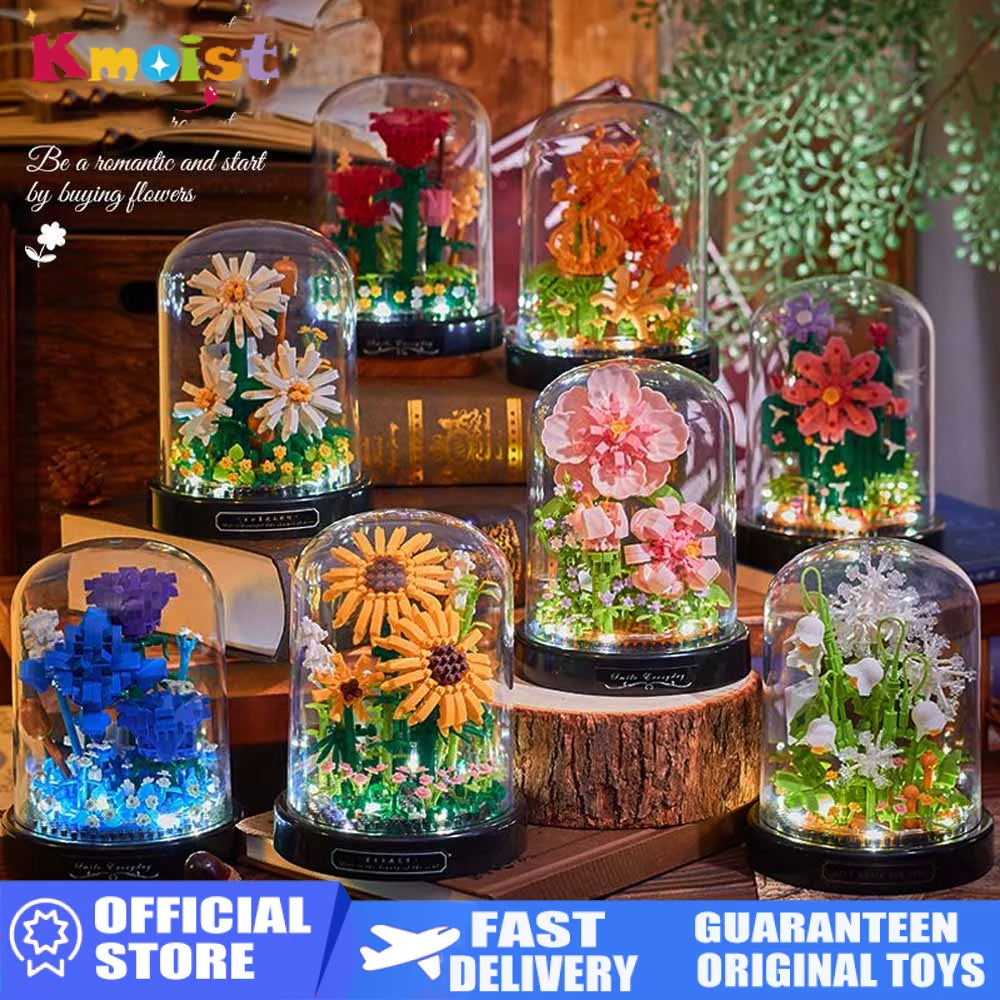 DIY Micro Flower Building Blocks Mini Bricks Particles Eternal Life