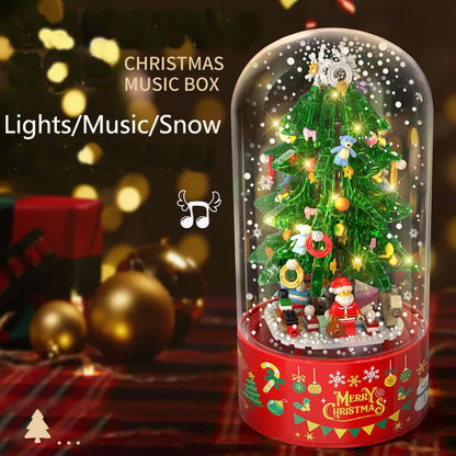 Building Blocks Merry Christmas Music Box Christmas Tree  DIY Doll