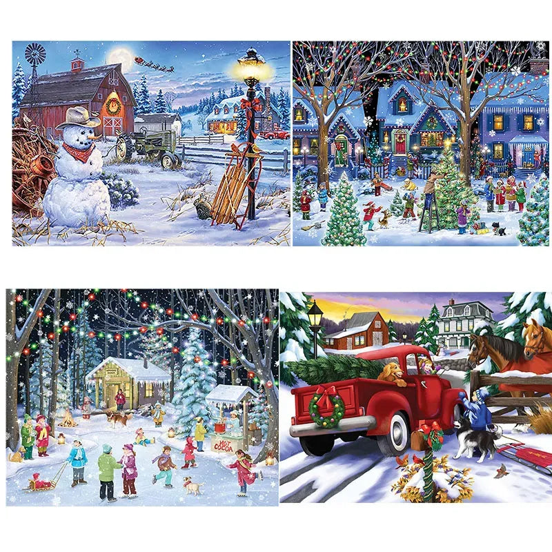 1000 Piece Puzzle Merry Christmas Gifts Large Jigsaw Puzzle For Adult