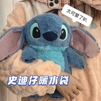 Anime  Kawaii Turo Lilo Stitch Plush Hot Water Bottle Winter Women'S