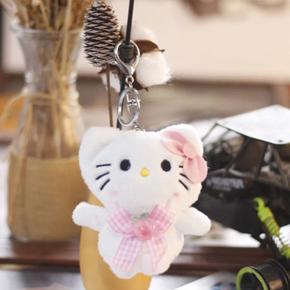 Hello Kitty Plush Doll Toy Kawaii Anime Cartoon Bow Kt Cat Cute