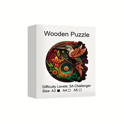 Bird Wooden Puzzle for Adults, Uniquely Irregular Animal Shaped Wooden