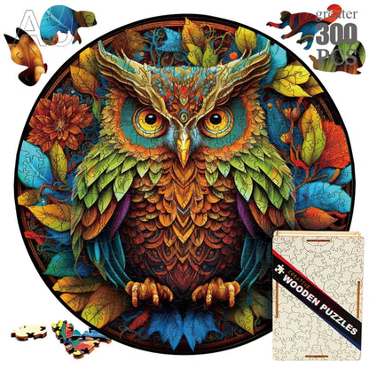 Animal Wood Puzzle Cat Fox Peacock Montessori Toys for Innovative