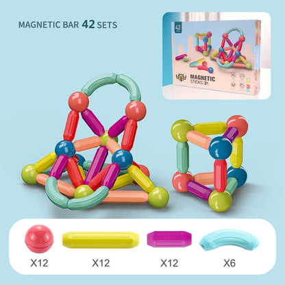 Magnetic Building Sticks Blocks Toy For Toddlers Montessori Stem