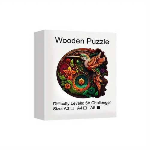 Bird Wooden Puzzle for Adults, Uniquely Irregular Animal Shaped Wooden