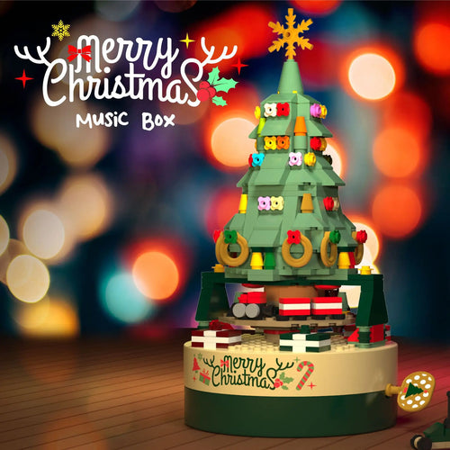 Merry Christmas Lighting Tree Building Blocks Bricks Creative Music