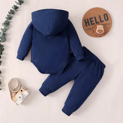 Spring 0-24 Months Newborn Baby Boy 2PCS Clothes Set Long Sleeve