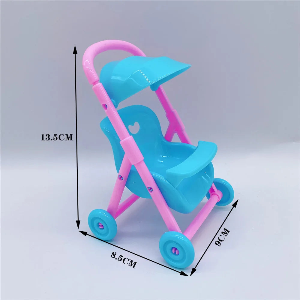 Cute Doll House Stroller Bed Chair Accessories For Barbie 11.5''