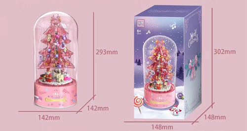 Merry Christmas Music Box Christmas Tree Building Blocks DIY Doll