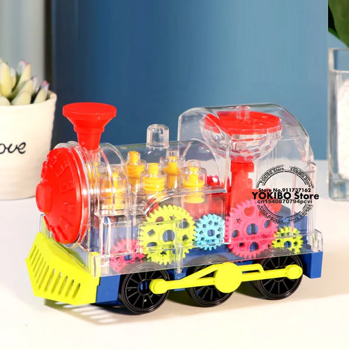 Electric Train Toy for Kids Toddlers Crawling Train with Light  Sound