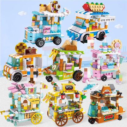 Snack cart Building Blocks Mini City Store Street View Snack Street