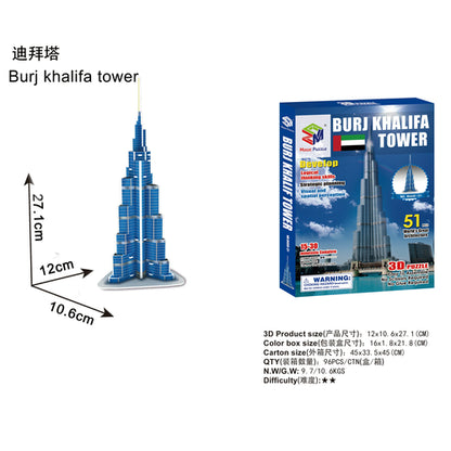 40 Style World Famous Architecture Building 3D Puzzle Model