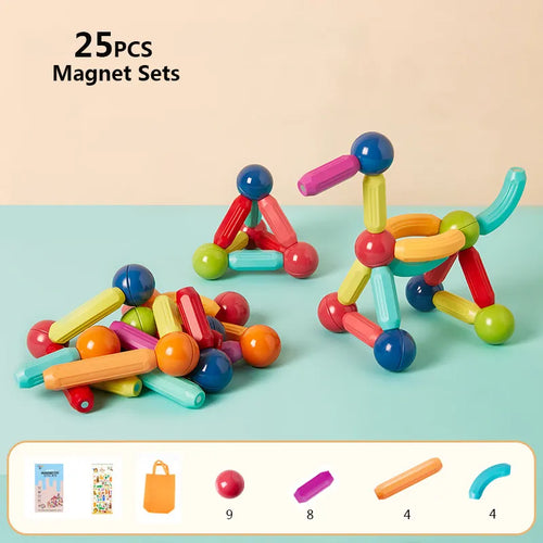 Magnetic Building Sticks Blocks Toy For Toddlers Montessori Stem