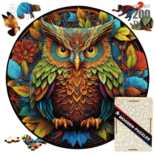 Animal Wood Puzzle Cat Fox Peacock Montessori Toys for Innovative