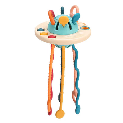 Montessori Pull String Sensory Toys Baby 6 12 Months Silicone Activity