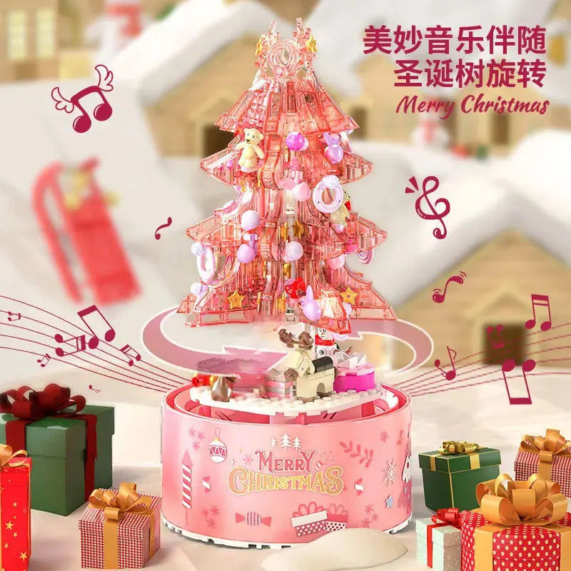 Christmas Tree Swirling Snowy to Music Box Z019 Compatible with Lego