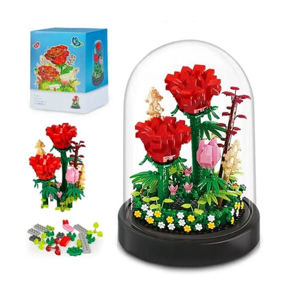 Flower Rose Bouquet Building Kit DIY Flowers with Cover Botanical