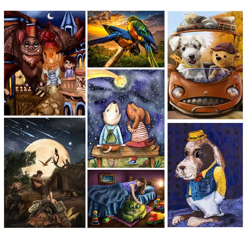 100 Pieces Jigsaw Puzzle Assembling Picture Dog Animals Decompression