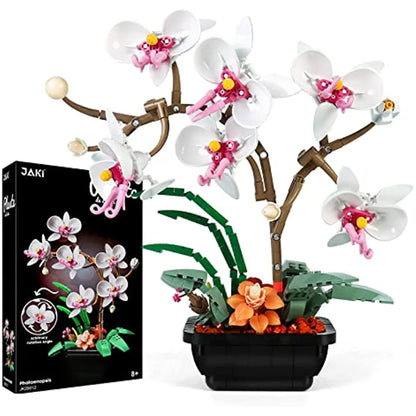 Flowers Orchid Building blocks Kit bonsai Botanical home Decor Home