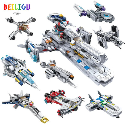 8IN1 941PCS Space Battleship Aircraft Fighter Building Blocks Star