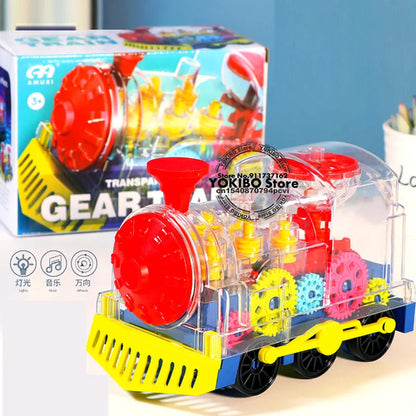 Electric Train Toy for Kids Toddlers Crawling Train with Light  Sound