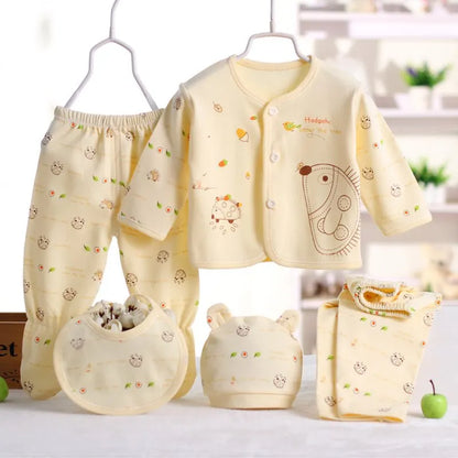 5PCS Set Newborn Baby 0-3M Clothing Set Brand Baby Boy Girl Clothes