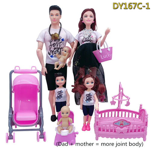 Cute Doll House Stroller Bed Chair Accessories For Barbie 11.5''