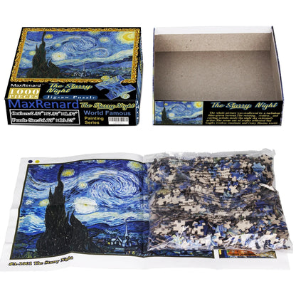 MaxRenard 1000 Pieces Jigsaw Puzzle for Adults Van Gogh Starry Night